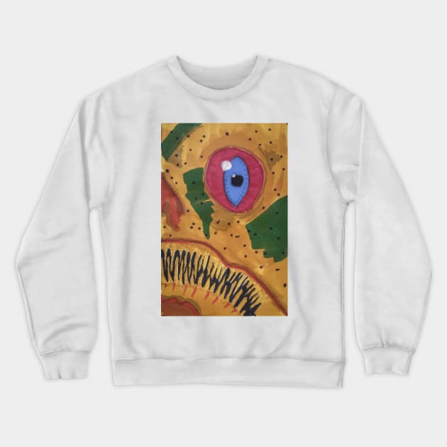 Scary Stargazer Fish One Crewneck Sweatshirt by jplrosman